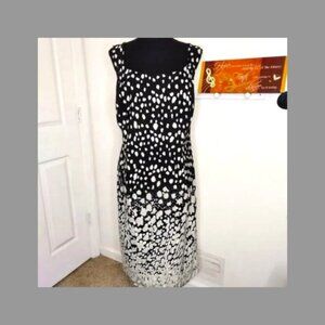 Maya Brooke black and white polka dot dress size 16W